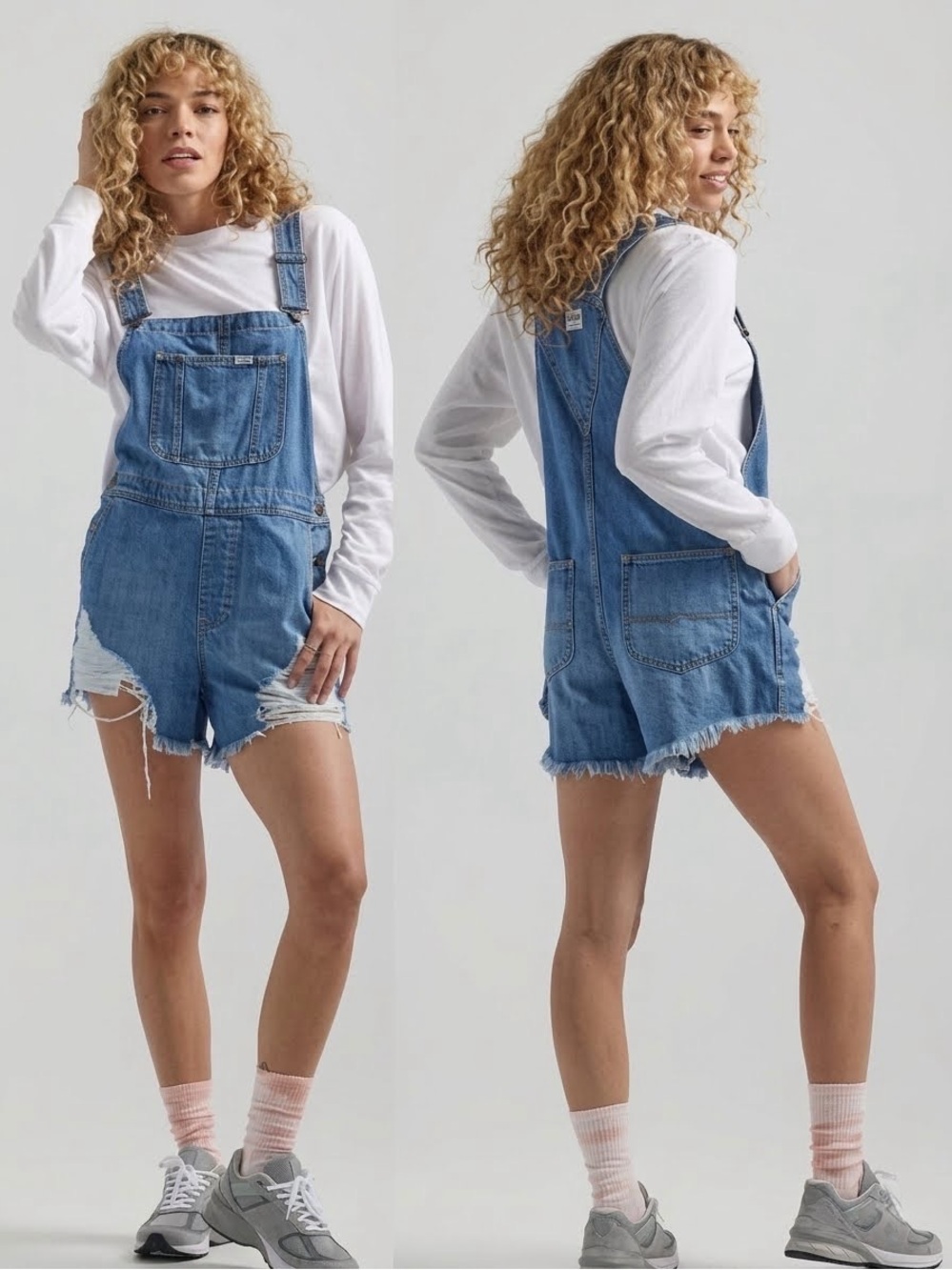 NWT Lee Workwear Vintage Modern Denim Shortalls Overalls Hero Wash Medium 8 / 10